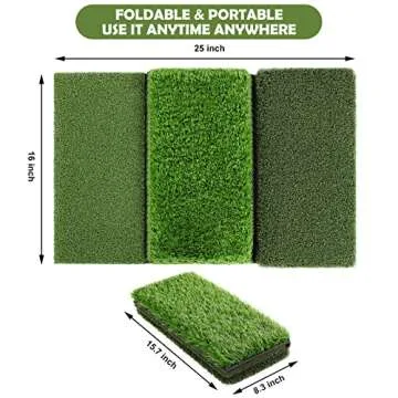 Premium 25"x16" Golf Mat for Indoor & Outdoor Training