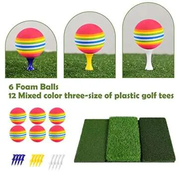 Premium 25"x16" Golf Mat for Indoor & Outdoor Training