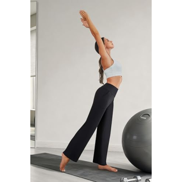 COPYLEAF Wide Leg Yoga Pants with Pockets for Women