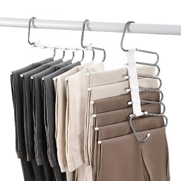 Collapsible Pants Hangers Space Saving Closet Organizer 2 Pack