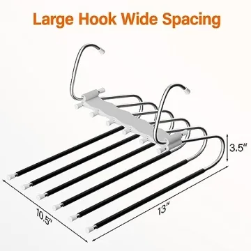 Collapsible Pants Hangers Space Saving Closet Organizer 2 Pack
