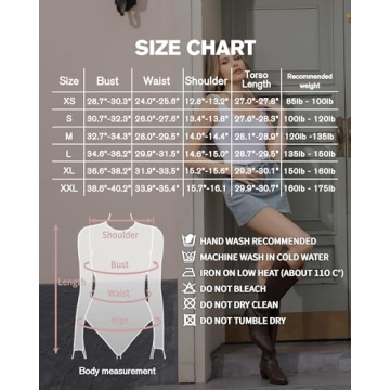 MANGOPOP Soft Stretchy Backless Ribbed Bodysuit for Women