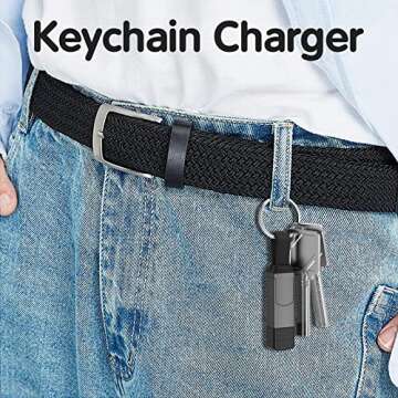 2Pack Multi Charging Cable with Magnetic Keychain
