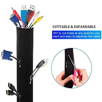 AGPTEK Cable Management Sleeve for Organized Spaces