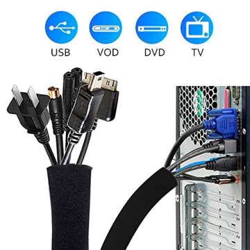 AGPTEK Cable Management Sleeve for Organized Spaces