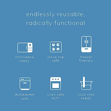 Stasher Silicone Reusable Food Storage Bags, Eco-Friendly 3-Pack