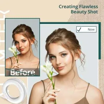 ATUMTEK Selfie Ring Light for Phone with 3 Light Temperatures, Portable Rechargeable Clip-on Ring Light with 48 LEDs for Mobile, Laptop, Zoom Meeting, Makes up, Video Calls, Streaming, Selfies