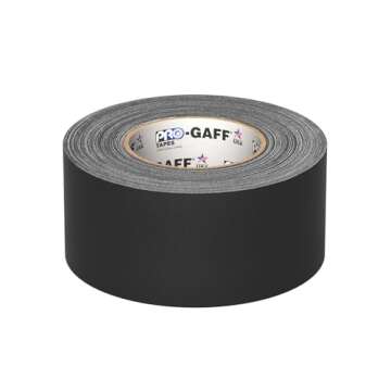 ProTapes Pro Gaff Premium Matte Cloth Gaffer's Tape With Rubber Adhesive, 11 mils Thick, 55 yds Length, 3" Width, Black (Pack of 1)