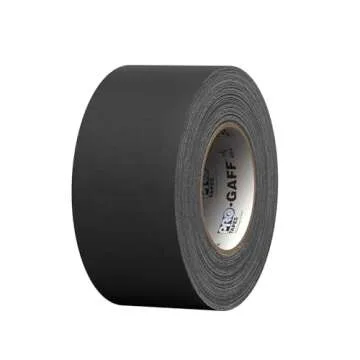 ProTapes Pro Gaff Premium Matte Cloth Gaffer's Tape With Rubber Adhesive, 11 mils Thick, 55 yds Length, 3" Width, Black (Pack of 1)