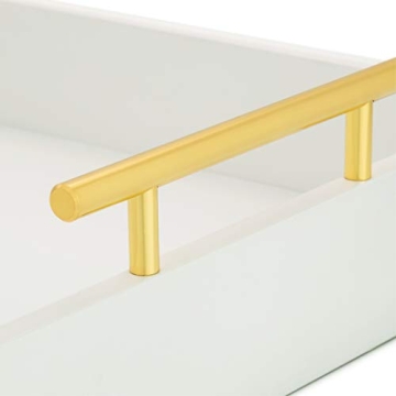Modern Decorative Tray with Gold Silver Handles