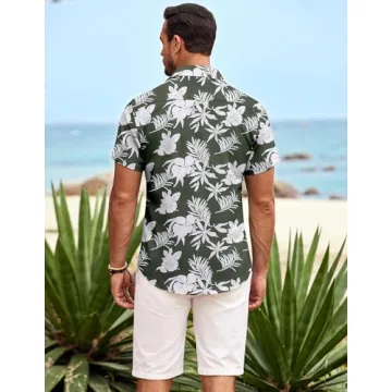 Vibrant COOFANDY Hawaiian Aloha Shirt for Summer Fun