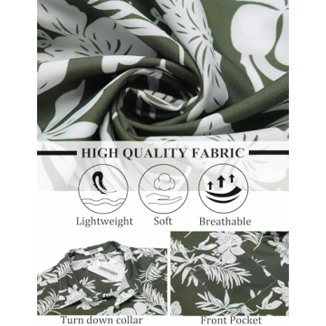 Vibrant COOFANDY Hawaiian Aloha Shirt for Summer Fun