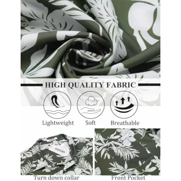 Vibrant COOFANDY Hawaiian Aloha Shirt for Summer Fun