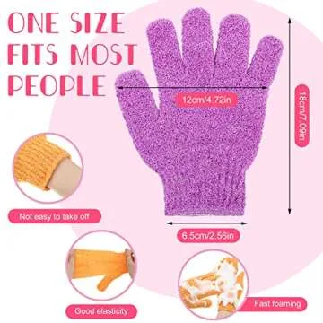 Tegeme 50 Pcs Exfoliating Gloves for Body, Double Sided Exfoliating Bath Shower Gloves for Women Deep Clean Skin for Spa Massage Beauty Skin Shower Scrubber Bathing Accessories(13 Colors)