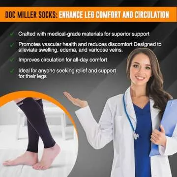 Doc Miller Compression Calf Sleeve for Men & Women