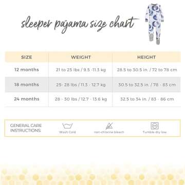 Burt's Bees Baby baby boys Pajamas, Zip-front Non-slip Footed Pjs, Organic Cotton and Toddler Sleepers, Indigo Hello Moon, 24 Months US