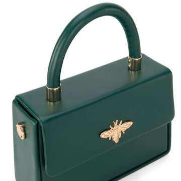 Milan Chiva Mini Purse - Chic Green Bee Handbag for Women