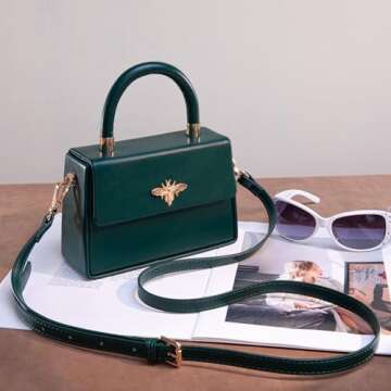 Milan Chiva Mini Purse - Chic Green Bee Handbag for Women