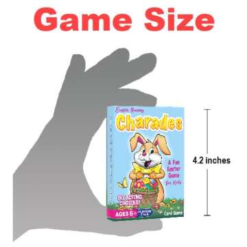 Arizona GameCo Easter Bunny Charades for Kids – A Fun Spring/Easter-Themed Game - No Reading Required - Makes a Great Gift or Easter Basket Stuffer - 80 Acting Choices - No Timer Needed - Ages 6+