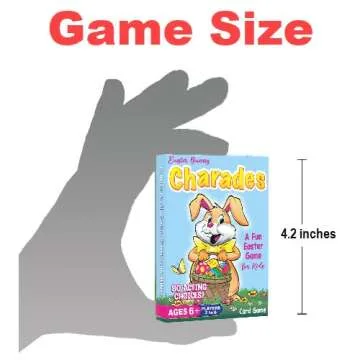 Arizona GameCo Easter Bunny Charades for Kids – A Fun Spring/Easter-Themed Game - No Reading Required - Makes a Great Gift or Easter Basket Stuffer - 80 Acting Choices - No Timer Needed - Ages 6+