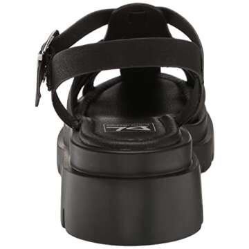 Dirty Laundry Women's Kingman Sandal, Black Smooth, 7