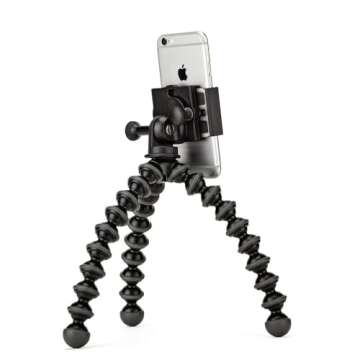 GripTight GorillaPod Stand PRO: Premium Clamping Mount and Tripod with Universal Smartphone Compatibility for iPhone SE to iPhone 8 Plus, Google Pixel, Samsung Galaxy S8 and More
