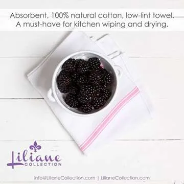 Liliane Collection 13 Pink Kitchen Dish Towels - 27" x 14" 2-ply Commercial Grade Absorbent 100% Cotton Kitchen Towels - Classic Herringbone Tea Towels