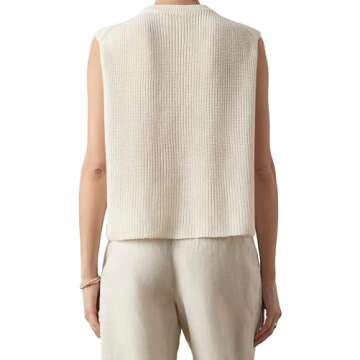 Stylish VELVET BY GRAHAM & SPENCER Linen Sweater Vest