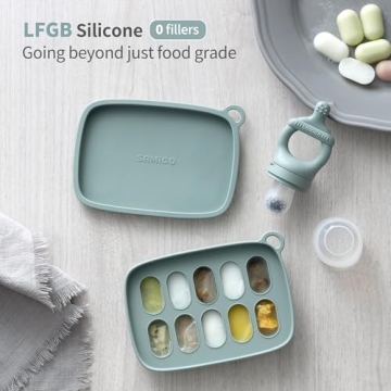 SAMiGO Baby Food Feeder and Popsicle Mold Set for Infants