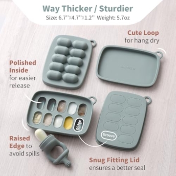 SAMiGO Baby Food Feeder and Popsicle Mold Set for Infants
