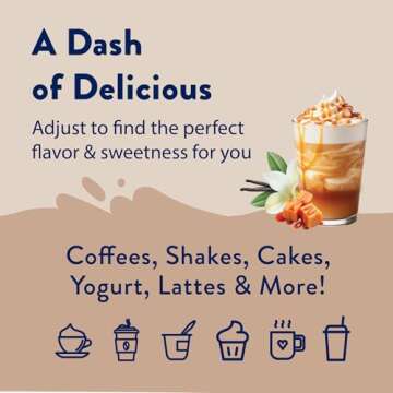 Jordan's Skinny Syrups Sugar Free Coffee Syrup, Vanilla Caramel Creme Flavor Drink Mix, Zero Calorie Flavoring for Chai Latte, Protein Shake, Food & More, Keto Friendly, 25.4 Fl Oz (Pack of 1)