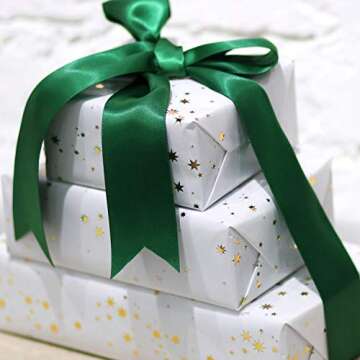 LaRibbons 50 Yards Double Face Satin Ribbon for Craft Gifts