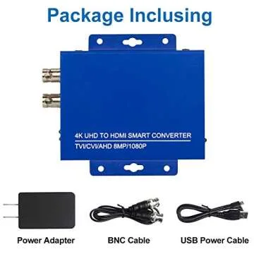 CENTROPOWER BNC to HDMI Converter Full HD 4K CVI/TVI/AHD+CVBS,1080p/720p/4K/8MP/5MP/4MP/3MP HDMI Converter Adapter for Monitor HDTV DVRs