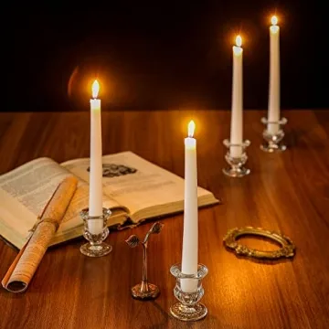 Elegant Glass Taper Candle Holders Set of 6 for All Occasions