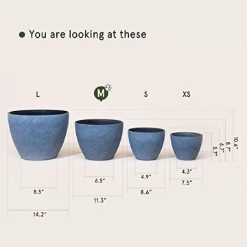 Lightweight LA JOLIE MUSE Planters for Indoor Outdoor Use