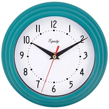 Equity 25020 8" Eco-Friendly Quartz Wall Clock with Retro Charm