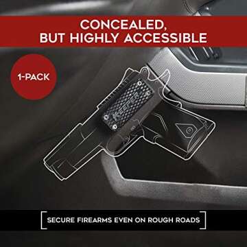 Keeper MG Gun Magnet for Vehicle - Magnetic Quickdraw Holder for Rifle, Handgun, Shotgun, Pistol up ...