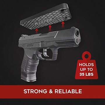 Keeper MG Gun Magnet - Secure Quickdraw Holder for Firearms