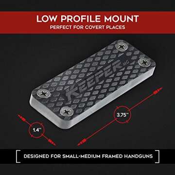 Keeper MG Gun Magnet - Secure Quickdraw Holder for Firearms