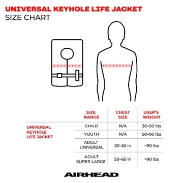 Airhead Keyhole Life Jacket for Adult Safety Outdoors