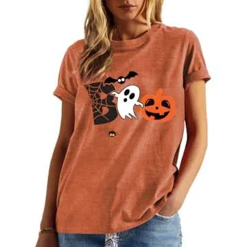 Funny Womens Halloween Pumpkin Shirt for Fall Festivities