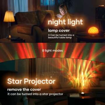 SUPFOO Galaxy Projector for Bedroom,Star Projector Night Light for Kids with White Noise and Bluetoo...