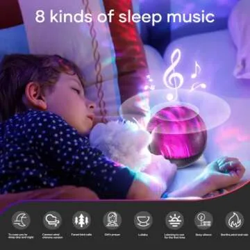 SUPFOO Galaxy Projector for Bedroom,Star Projector Night Light for Kids with White Noise and Bluetooth Music Speaker, Aurora Projector Remote Control & Timing Sky Starry Projector,Party,Home(Black)