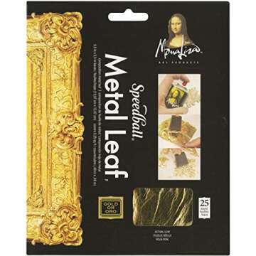 Speedball Mona Lisa Composition Gold Metal Leaf Sheets, Metal Leafing Sheets Made Of Copper, Zinc - ...