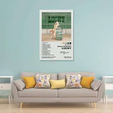 Megan Moroney Lucky Poster Canvas Art Painting Decor Wall Posters Bedroom Gym Decorative 12x18inch(30x45cm)