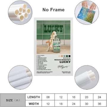 Megan Moroney Lucky Poster Canvas Art Painting Decor Wall Posters Bedroom Gym Decorative 12x18inch(30x45cm)