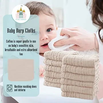 Cute Castle Muslin Burp Cloths - Ultra-Soft and Absorbent