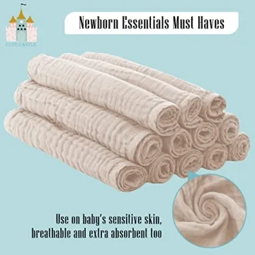 Cute Castle Muslin Burp Cloths - Ultra-Soft and Absorbent
