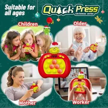 Upgraded Pop Push Game Toy for Kids, Quick Fast Push Pop Puzzle Handheld Game Light up Fidget Toy 8-12, Pop Bubble Sensory Toys Christmas Stocking Stuffers Birthday Gifts for Kids Ages 3-12