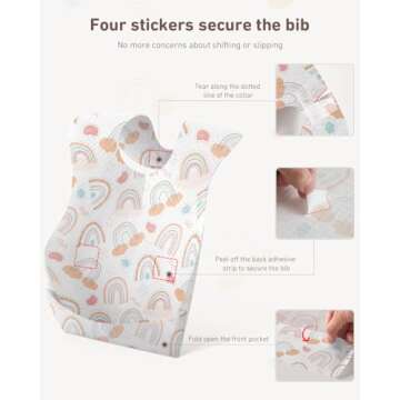 Babebay Disposable Bibs - Ideal for Toddlers on the Go